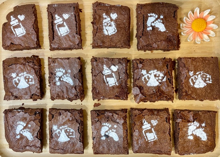 Baby shower chocolate brownies Baby shower chocolate brownies