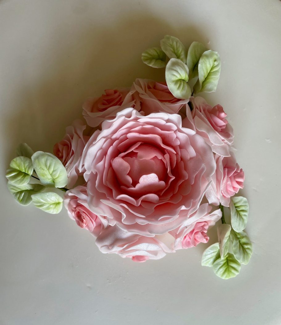 Wedding cake hand made sugar flower peony and roses Wedding cake hand made sugar flower peony and roses